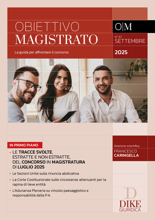 Obiettivo magistrato. La guida per affrontare il concorso. Vol. 87: Settembre