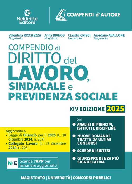 Compendio di diritto del lavoro, sindacale e della previdenza sociale