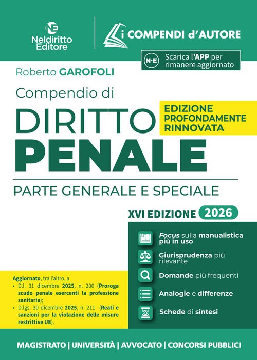Compendio di diritto penale 2026